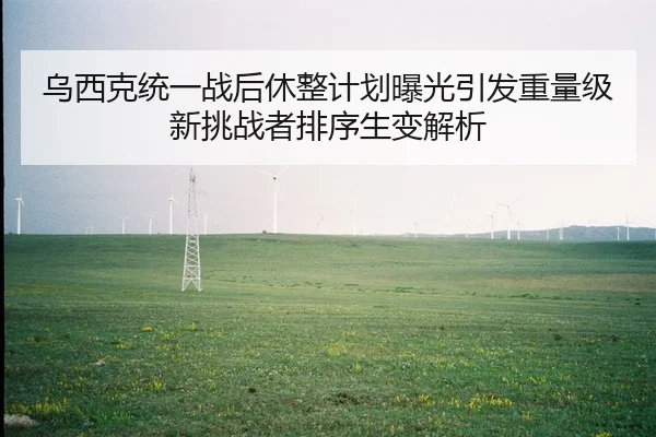 乌西克统一战后休整计划曝光引发重量级新挑战者排序生变解析